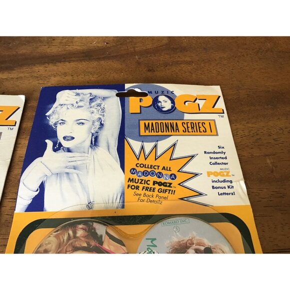 Vintage 1993 Set of 2 Madonna Pogz (Pogs) Series 1 SEALED - Picture 5 of 13